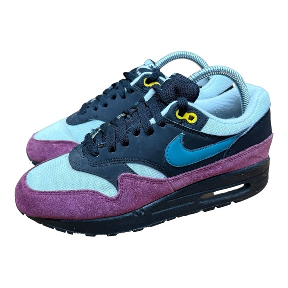 Nike Air Max 1 Women’s Size 8 Black Geode Teal 319986-040  sneakers - Picture 1 of 12